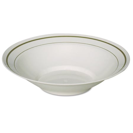 Wna Masterpiece Plastic Bowls, 10 oz, Ivory/Gold, 150PK WNA MPBWL10IPREM